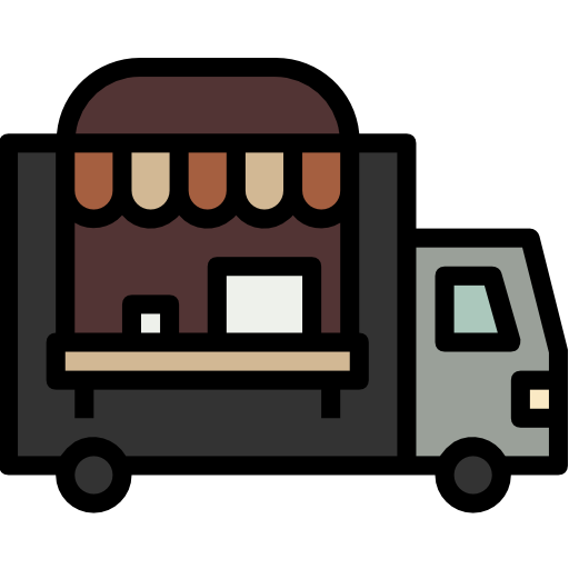 camión de café PongsakornRed Lineal Color icono