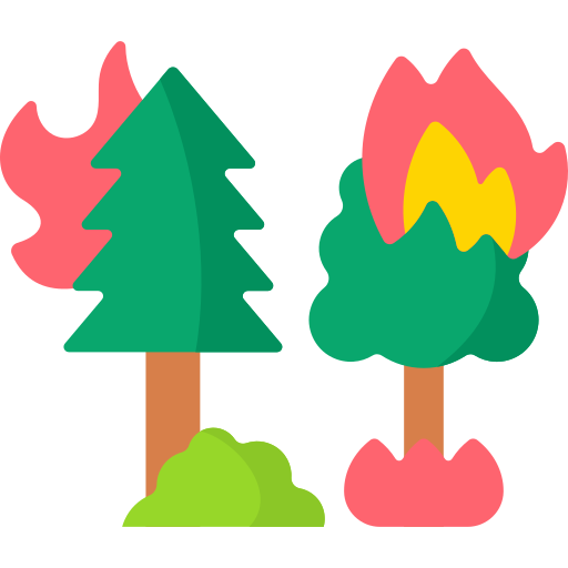 incendio forestal Special Flat icono