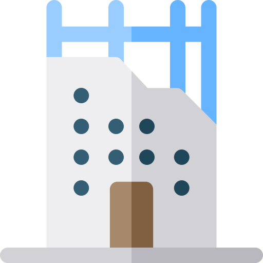 edificio Basic Rounded Flat icono