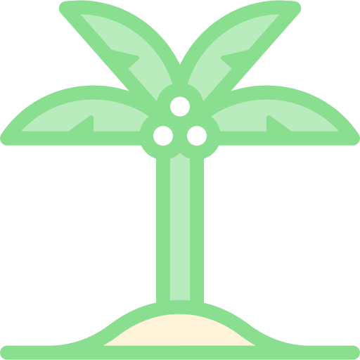 Árbol de coco Detailed color Lineal color icono