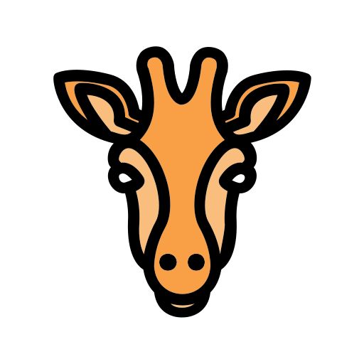 Żyrafa Generic color lineal-color ikona