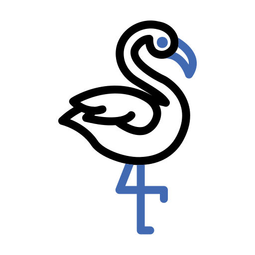 フラミンゴ Generic color outline icon