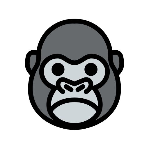gorilla Generic color lineal-color icona