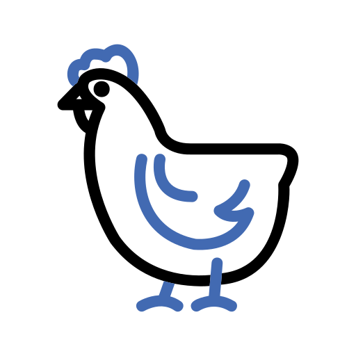 鶏 Generic color outline icon