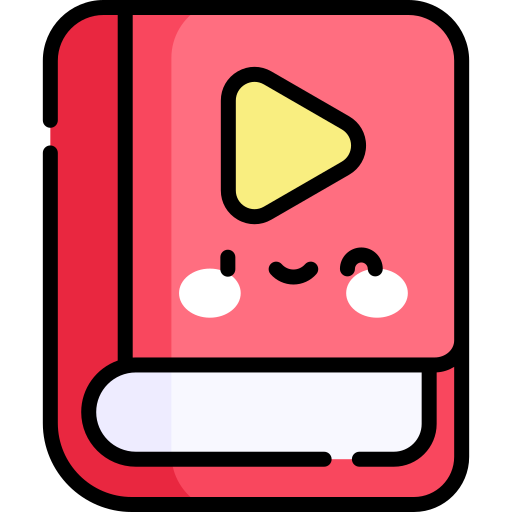 オーディオブック Kawaii Lineal color icon