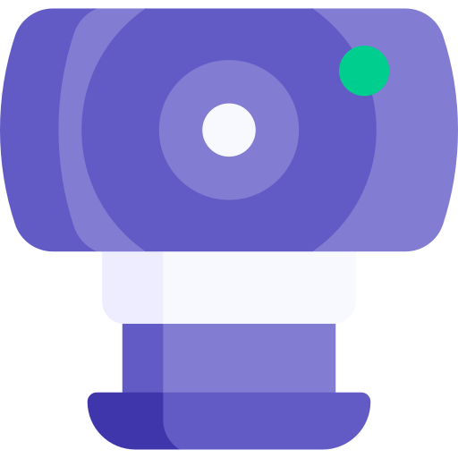 cámara web Kawaii Flat icono