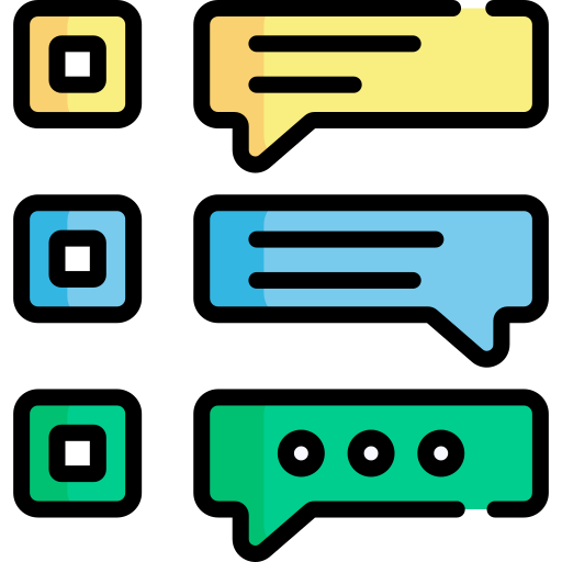 chat multipla Kawaii Lineal color icona