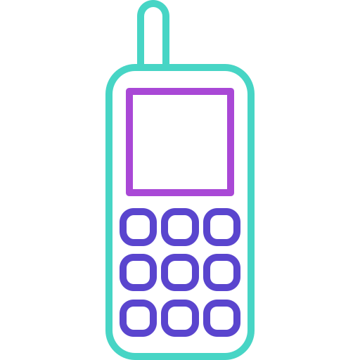vecchio telefono Generic color outline icona