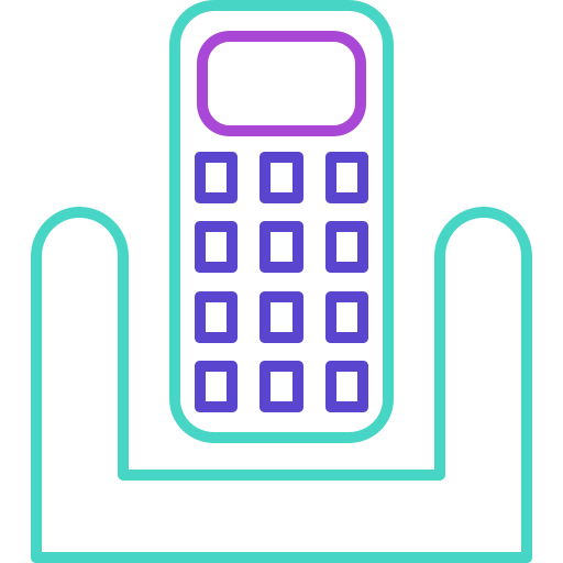téléphone sans fil Generic color outline Icône