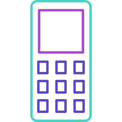 Сотовый телефон Generic color outline иконка