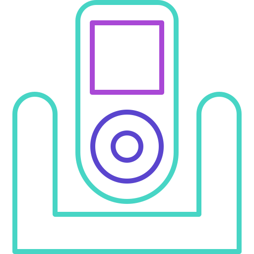 Беспроводной телефон Generic color outline иконка