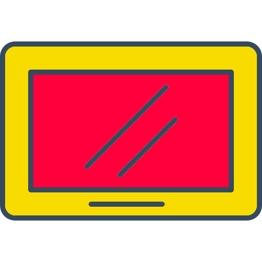schermo del tablet Generic color lineal-color icona