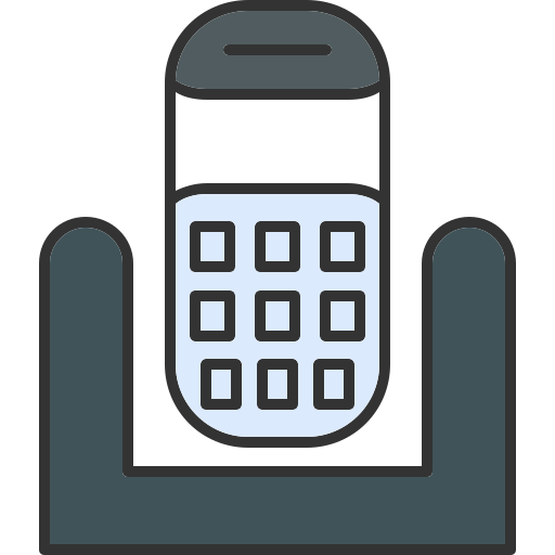 telefon bezprzewodowy Generic color lineal-color ikona