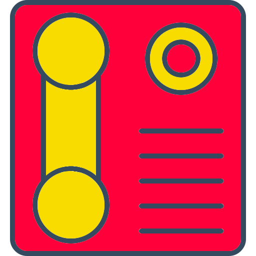 telefon ścienny Generic color lineal-color ikona