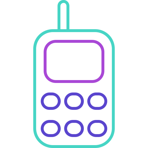 téléphone portable Generic color outline Icône