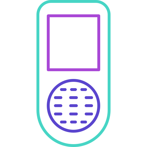 telefono viejo Generic color outline icono