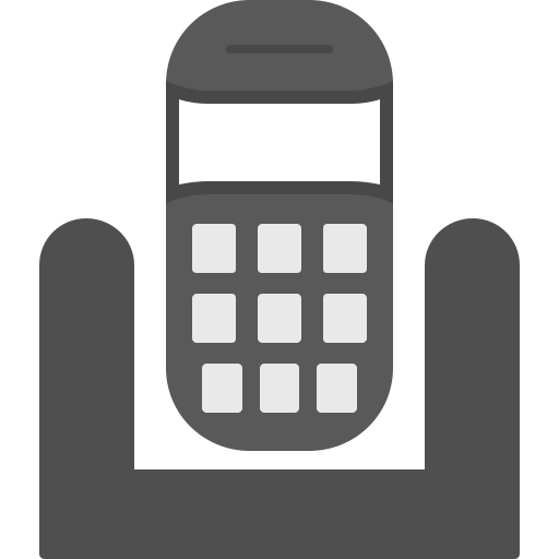 téléphone sans fil Generic color fill Icône