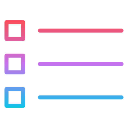 메뉴 Generic gradient outline icon
