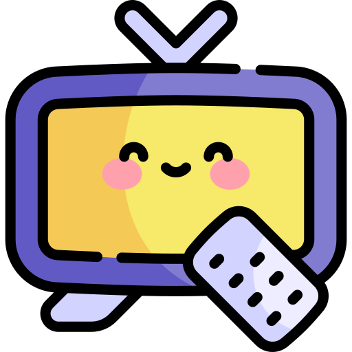 tv Kawaii Lineal color icoon