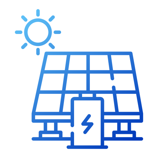 Солнечная батарея Generic gradient outline иконка