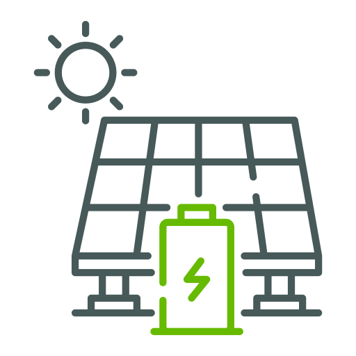 Солнечная батарея Generic color outline иконка