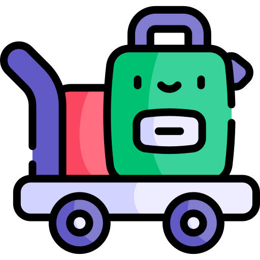trolley Kawaii Lineal color icoon
