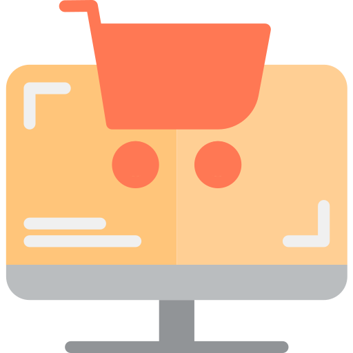 online einkaufen srip Flat icon