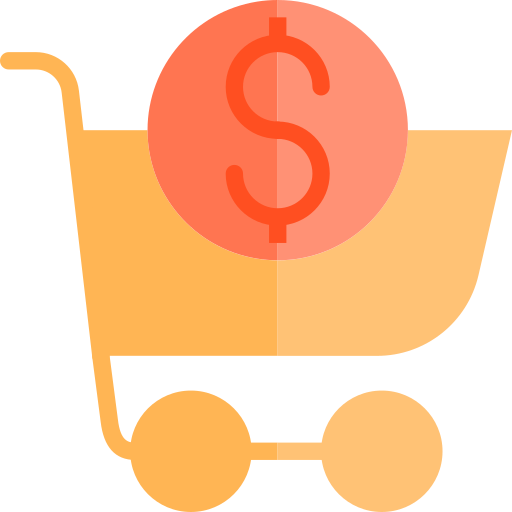 carrito de compras srip Flat icono