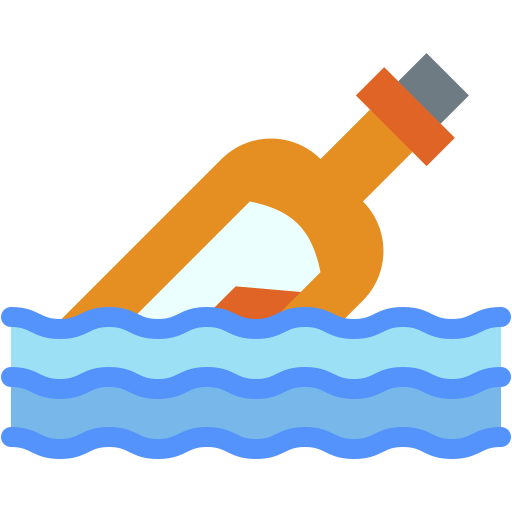 Message in a bottle Generic color fill icon