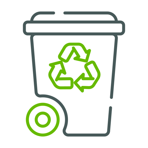 lixeira de reciclagem Generic color outline Ícone
