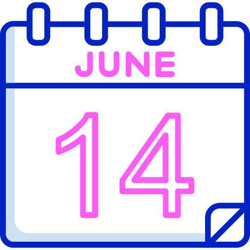 June 14 Generic color lineal-color icon