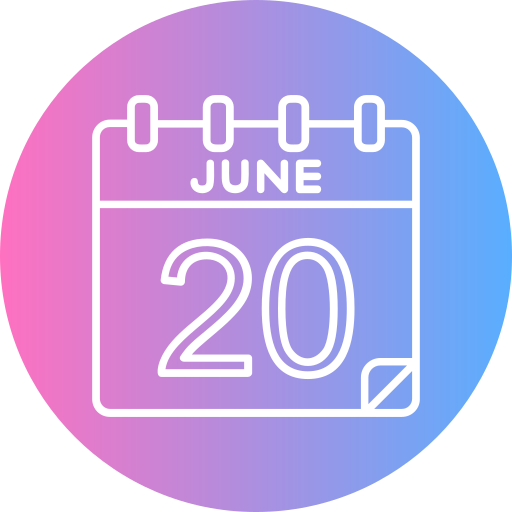 20. juni Generic gradient fill icon