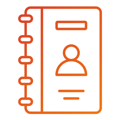 contacter le carnet Generic gradient outline Icône