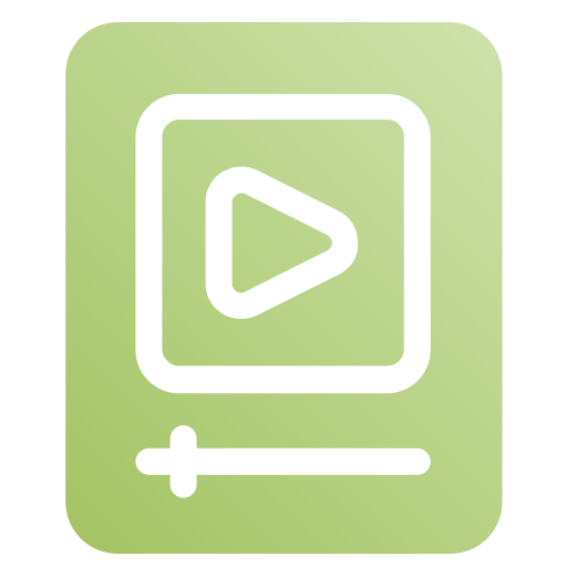 Video player Generic gradient fill icon