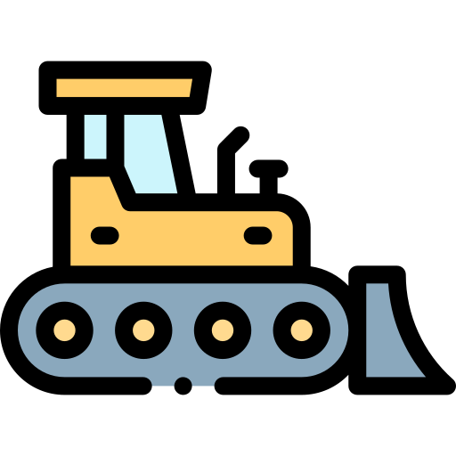 Bulldozer Detailed Rounded Lineal color icon