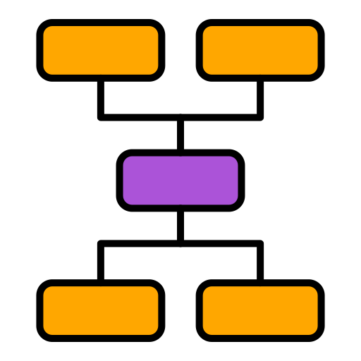 hiërarchische structuur Generic color lineal-color icoon