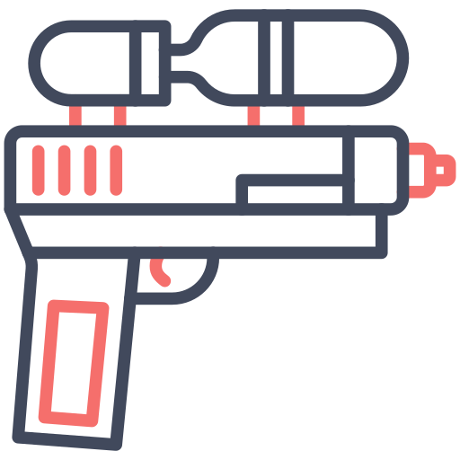 Водный пистолет Generic color outline иконка