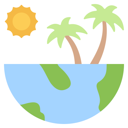 Тропический остров Generic color fill иконка