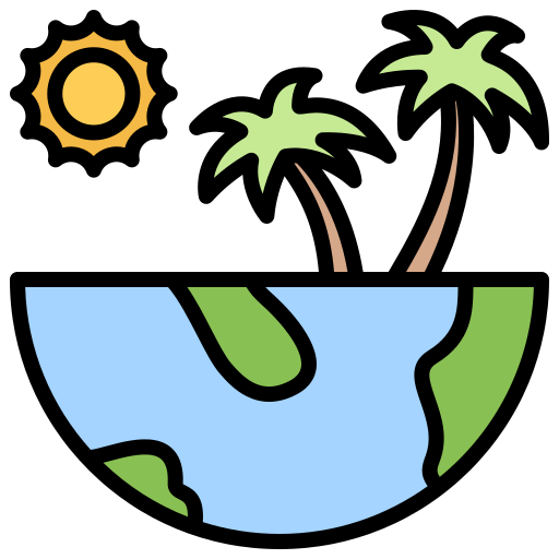 tropisch eiland Generic color lineal-color icoon