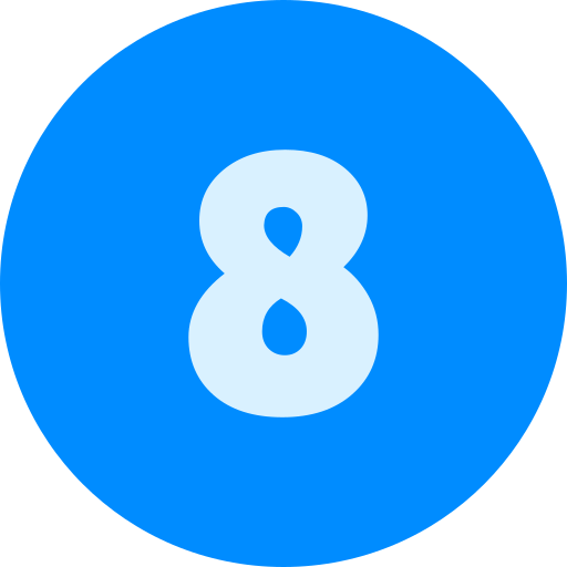 Номер 8 Generic color fill иконка