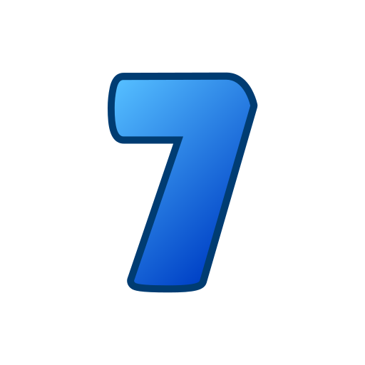 숫자 7 Generic gradient lineal-color icon