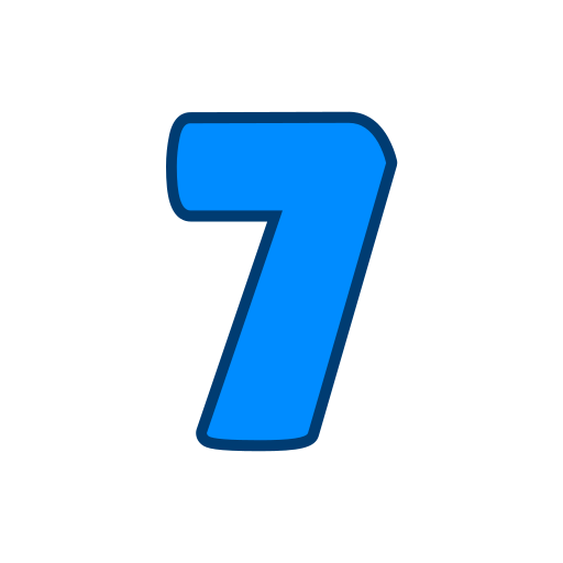 숫자 7 Generic color lineal-color icon