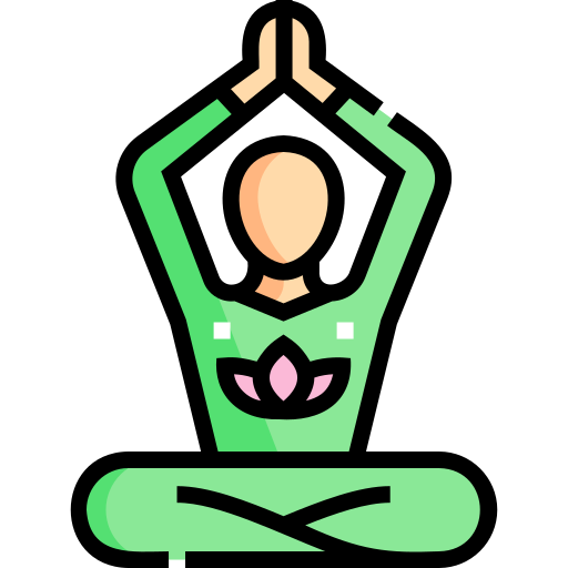 yoga Detailed Straight Lineal color icon