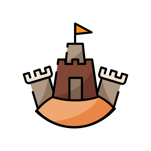 castillo de arena Generic color lineal-color icono