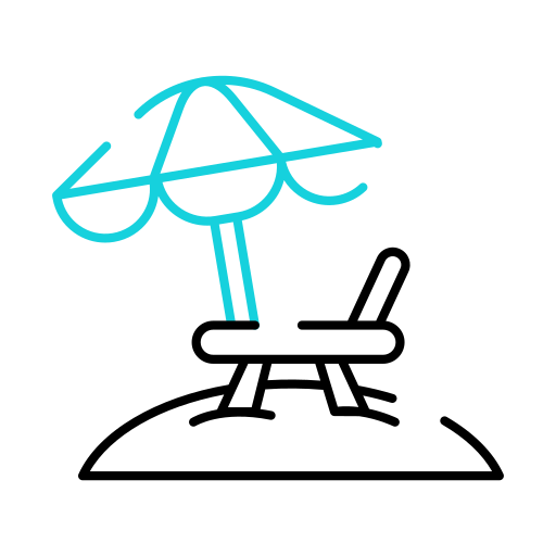 sombrilla de playa Generic color outline icono