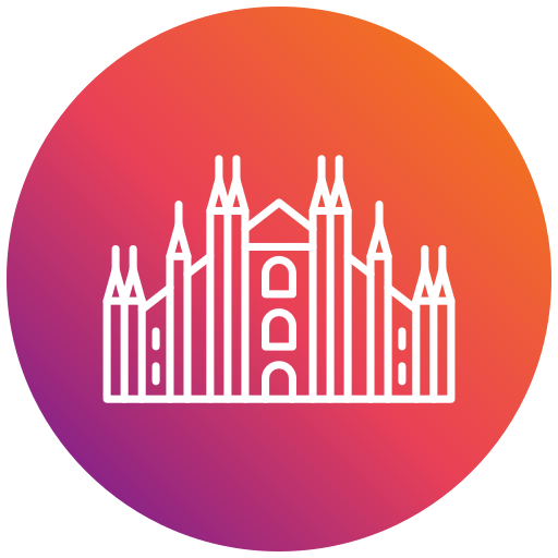 Milan cathedral Generic gradient fill icon