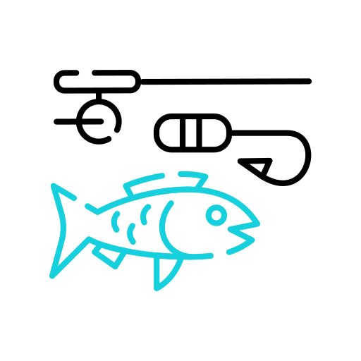 Ловит рыбу Generic color outline иконка