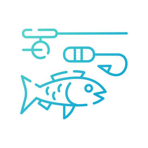 Ловит рыбу Generic gradient outline иконка
