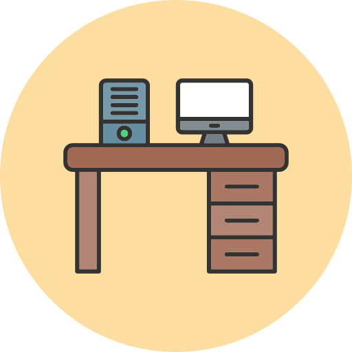 scrivania da ufficio Generic color lineal-color icona
