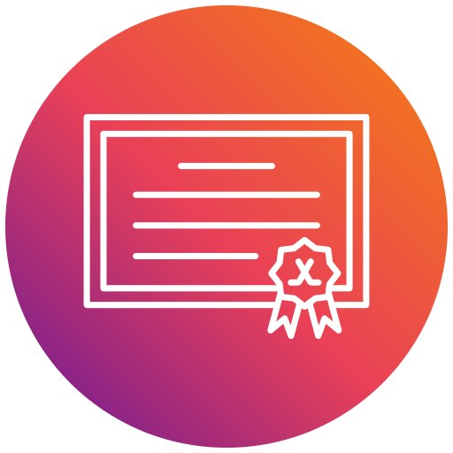 Certificate Generic gradient fill icon